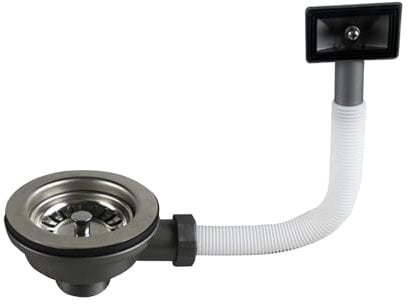 HAPPOW Sink Waste Kit,Kitchen Sink Waste Fittings with Overflow Pipe, Basin Waste Kit, Sink Overflow Kit for Easy Plumbing and Installation, Ideal for Kitchen and Bath(Square)
