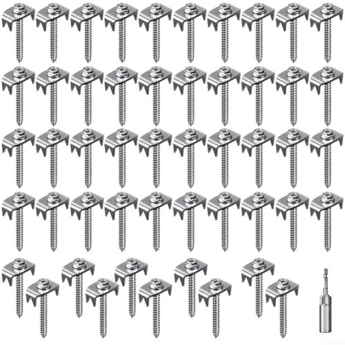Grapas de alta resistencia de la cerca del acero inoxidable 304, 50PCS para aplicaciones de madera y cercado tejido, no necesita martillar