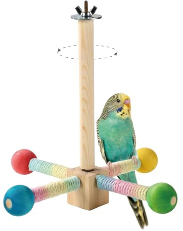 ChilArt 360 Grad Drehbares Wellensittich Spielzeug,Wellensittich Zubehör,Papageienspielzeug Geeignet für Mittlere Papageien,Kleine Papageien