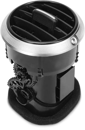 Rejilla Ventilacion para A3 S3 8P 2008-2012 8P0820901C | Rejilla Aire Acondicionado, Boquilla de Ventilación para Salpicadero Delantero, ABS Cromado Negro