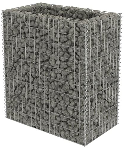 vidaXL Gabionen Hochbeet Verzinkter Stahl 90x50x100 cm Pflanzkorb Steinkorb