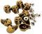 P Prettyia 10er/Set Totenkopf Nieten Metall mit Pins, 9x16 mm Ziernieten Schmucknieten für Leder Craft Kleidung