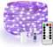 StarryEver 120er LED UV Shwarzlicht, USB Lichterkette Draht Dimmar, 12M UV Licht LED, Lichterkette Innen, 8 Modi Fairy Lights mit Fernbedienung & EU Stecker, Dekorationsbeleuchtung für Valentinstag