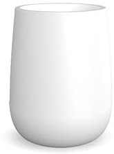 MOOVERE Vaso di fiori in moderno colore opaco, in polietilene, leggero, resistente, per piante e fiori (Hight, bianco)