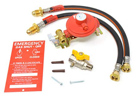 Mystatic STATIC CARAVAN 2 BOTTLE MANUAL CHANGE OVER LP LPG PROPANE GAS REGULATOR