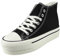 Ladies Canvas Trainers Shoes Women Sneakers Platform Lace Up Pumps Casual Boots Size Black 6