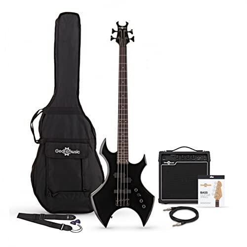 Harlem X Heavy Metal Bassgitarre mit 15W Verstärker von Gear4music