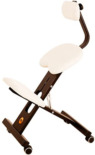 Mercurius Ergo-Soft OP Ergonomischer Stuhl Orthopädischer Kniestuhl Computerstuhl Kniehocker Stoff - Made in EU, CE, TUV (Beige)