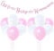 Erste Heilige Kommunion Girlande Rosa-Lila Deko Banner Papier mit 12 Pcs Luftballons (12 Zoll) Erstkommunion Hängende Dekoration für Kommunion Sakrament Jungen Mädchen usw.