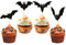24 Stück Halloween Cupcake Toppers Bat Cupcake Picks Fledermaus Muffin Dekoration for Happy Halloween Theme Baby Shower Birthday Party Cake Decorations Supplies Schwarz…