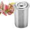 RoseFlower Olla a Presión para Jamón de Acero Inoxidable, Jamonero a Presión para Hacer Fiambres Caseros Saludables con Termómetro-11x11x18 cm, für 1.5kg Carne