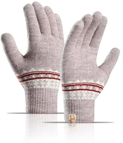ATMACA Guanti Touchscreen Caldi Invernali Donne Ad Elasticere Guanti Acrilici Guanti di Dito Pieni Donne Donne A Maglia Inverno Inverno-A- Purple,One Size