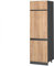 Vicco Armario para frigorífico Empotrado R-Line, Roble Dorado/Antracita, 60 cm Forma de J