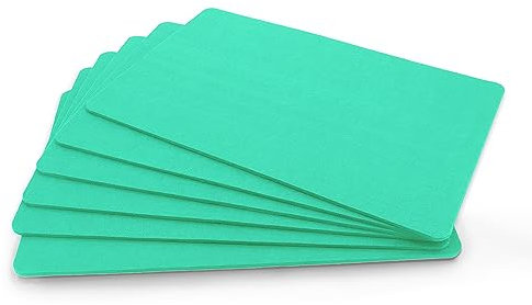 SwavGo Filz Untersetzer Tischset, 6er Platzset Bunte Filzunterlagen für Teller, Besteck, Gläser - Tischset abwaschbar (Seafoam)