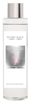 Stoneglow Nature's Gift Collection - Geranium Rosa 210ml Scented Reed Diffuser Refill - Geranium Rosa (Pink)