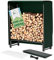 TTL Garden Kaminholzregal S 100x36x116cm schwarz mit Abdeckung - für aussen & innen, bis 200kg Holz wetterfeste Schutzplane - Metall Stahl Rohrrahmen rostfrei - Holzunterstand Holzregal für Kaminholz