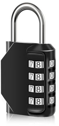 SUTOUG 1 cadenas à combinaison étanche à 4 chiffres avec code numérique, serrure à combinaison en alliage de zinc pour porte, boîte à outils, écoles, gymnase, clôtures, armoire à roulettes et