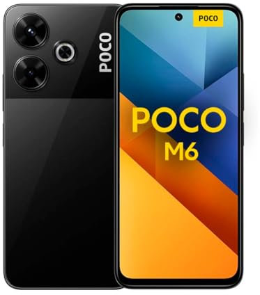 Xiaomi Poco M6 6GB+128GB Smartphone, 6,79 Pulgadas, 90 Hz FHD Screen, MediaTek Helio G91-Ultra, cámara de 108 MP, 5030 mAh, Negro