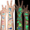 120 Stück Haifisch leuchtende temporäre Tattoos für Kinder, im Dunkeln leuchtende Tattoo Aufkleber für Partygeschenke für Kinder, Geburtstags und Weihnachtsgeschenke für Kinder