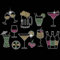 SUPERDANT Strass Hotfix Zum Aufbügeln Für Getränkebecher Bügelbild Strass Zum Aufbügeln Rotes T Shirt Stras Transfer Aufbügel 11 Muster Weinglas Cocktail Patch Für T Shirts Hoodie Tasche Mantel