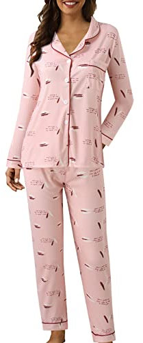 Pigiami Donna Manica Lunga Leggero Pigiami Aperto Davanti Caldo Cotone Pigiama Due Pezzi Con Bottoni Invernale Set Pigiama Lungo Morbido Comodo Camicia Da Notte Curvy Accogliente Per Casa E Casuale