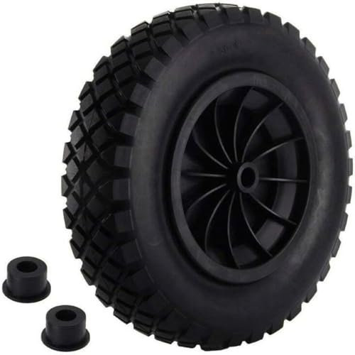 Lawn Mower Tyres 14/35 cm Wheelbarrow Wheel Tyre 3.50-4.00/8 Solid Tyre Replacement Tire for Garden Puncture Proof Complete Tyre for Trolley Go Cart Trailer Truck Barrow Garden