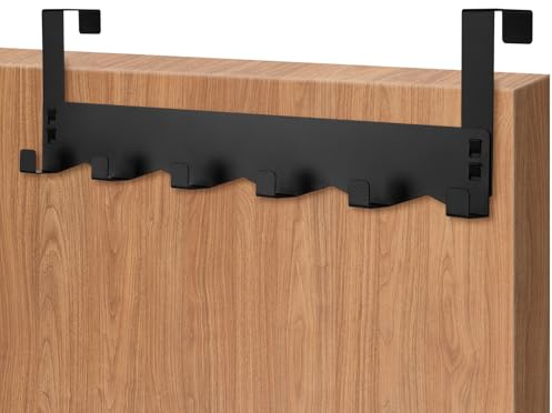 Sandiyago Türgarderobe zum Einhängen – Metall, Matt, 43x4.5 cm | Stabile Türhakenleiste, Anti-Rutsch, platzsparend & flexibel für Flur, Bad, Schlafzimmer & Küche einfache Montage ohne Bohren