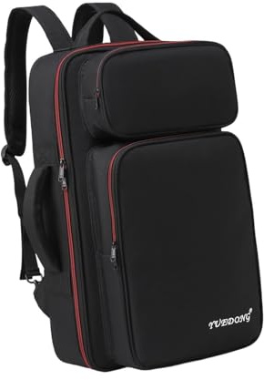 MotiveTech Gitarreneffekte Pedalboard Tasche Tragetasche Organizer Zubehörhalter Oxford Gewebe Stabil mit Weichem Griff Und Breitem Innenraum für Künstler DJ Equ, L