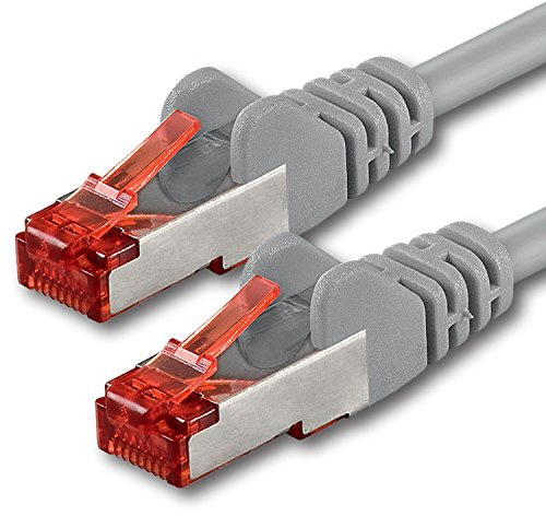 1aTTack.de 1x 10m - Cat 6 network cable patch cable Cat6 RJ45 SFTP - gray