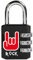 Master Lock 1509EURDROCK Cadenas à combinaison avec motif rock, 6,2 x 3,2 x 1,4 cm, noir et rouge