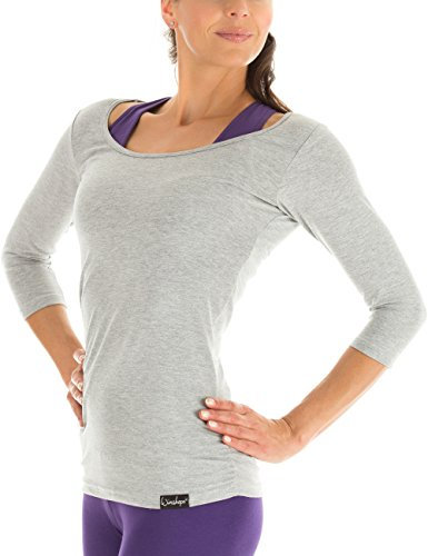WINSHAPE Damen Ws4 3/4-arm Shirt, Grey Melange, L EU