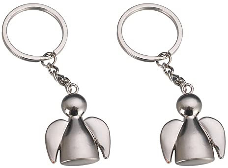 SwirlColor Porte-clés Ange Gardien Porte-clés avec Pochette Cadeau Gratuite en Organza (2)