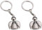 SwirlColor Schutzengel Schlüsselanhänger Silber Sonnige Puppen Schlüsselbänder, mit Kostenlosem Organza-Geschenk-2pcs (2pcs Engel)
