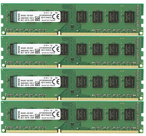 Kingston KVR1333D3N9HK4/32G RAM 32 GB 1333 MHz DDR3 Non-ECC CL9 DIMM Kit (4 x 8 GB) 240-Pin, 1.5 V