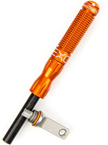 Exotac nanoSTRIKER XL Self Contained Ferrocerium Fire-Starter with Stainless Steel and Tungsten Carbide Striker, Waterproof 1/4 in. Ferro Rod Produces Up To 3,000 Fire-Starting Strikes