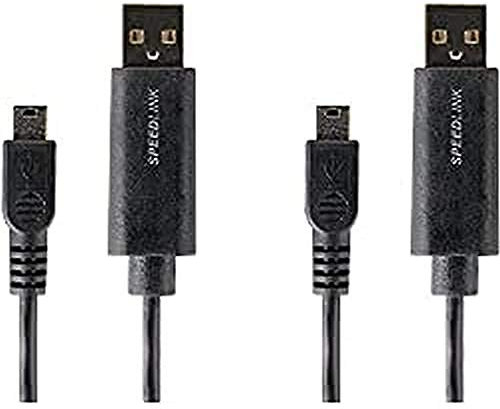 Speedlink Ladekabel für PS3-STREAM Play&Charge Cable Set(Ladekabel-Set für das PS3-Gamepad-gleichzeitiges Spielen und Aufladen des Controllers möglich-auch als USB-Datenkabel verwendbar)3m Kabellänge