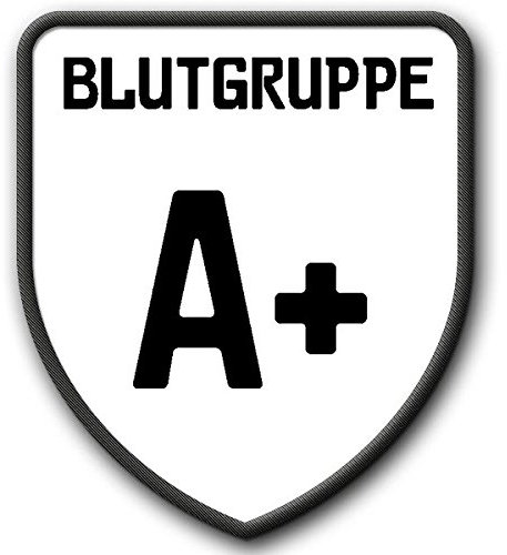 Copytec Patch/Aufnäher mit Blutgruppe personalisiert Text Deutschland Team #2621
