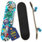 BEST SPORTING Skateboard A3 Kid Octopus – Skateboard 78 cm für Kinder mit rutschfestem Deck – 7-lagiges Ahornholz & Alu-Achse – ABEC 3 Kugellager – für Mädchen & Jungen ab 7 Jahre (Octopus Blue)
