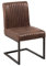Riess Ambiente Freischwinger Stuhl Big Aston Vintage braun Microfaser Bezug Esszimmer Stuhl braun gebürstetes Eisengestell Esszimmerstuhl Küchenstuhl Stuhl