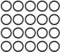 sourcing map 20St Metrische Nitrilkautschuk O-Ringe Dichtung 20,3mm AD 15mm ID 2,65mm Breite