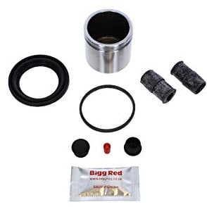 Bigg Red - Front Brake Caliper Repair Seal Kit & Piston - Compatible with Vauxhall Astra A4 2.5 Tdi, 1.8 T Quattro, Superb, Vauxhall, Astra, Zafira, Avensis, Passat