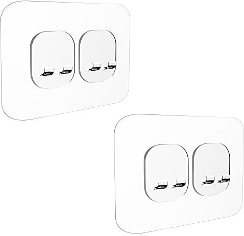 KINCMAX 2 Pack Self Adhesive Hook Strip for Sink Caddy or Soap Holder & Kitchen Stuff - Nail-Free & Non-Trace Kitchen Sink Organiser - Heavy-Duty Sticky Wall Hooks for Sponge Holder