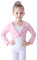 Soudittur Ballettjacke Mädchen Langarm Weichem Baumwollstoff Wärmende Ballettkleidung für Kinder (Rosa, 125-135)