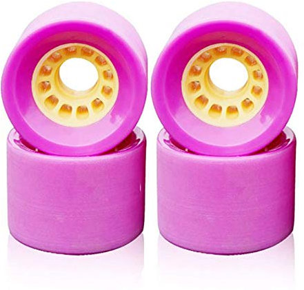 JHKJ Skateboardräder 70X51mm 78A Longboard Cruiser Ersatzräder PU-Farbe Skateboardräder (4Er Pack) Rollen Longboard Ersatz Skateboard Kreuzer Rollen,Lila