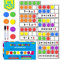 SpriteGru Juego de Diez Marcos magnéticos, 6 Marcos (con Espacio para Escribir en Blanco) y 66 Discos Coloridos con 2 marcadores (versión Mejorada para refrigerador y portátil)