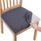 Homaxy Stuhlbezug Sitzfläche 2er Set, Stretch Bezug für Stühle Sitzbezüge für Esszimmerstühle Abwaschbar Schonbezug Stuhl Hussen für Stühle, Dunkelgrau
