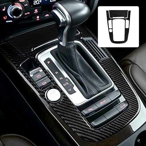 OYDDL Auto Kohlefaser Schaltknauf Schalthebel Cover Trim Kompatibel mit Audi A4 B8 A5 S4 S5 Q5 RS4 RS5 Zubehör (Stil D)