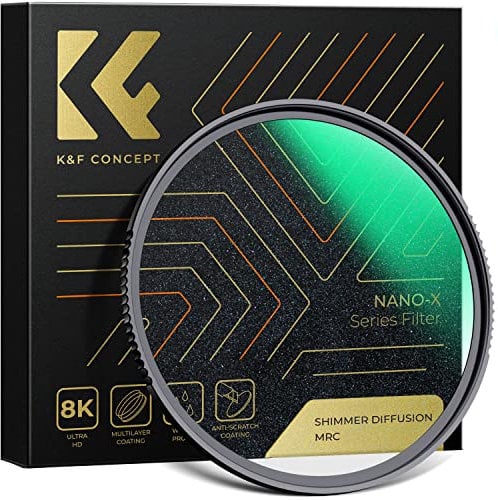 K&F Concept 77mm Shimmer Diffusion 1 Filter Glimmer Effect Multi Coating Optiacl Glass Lens Filters (Nano-X Series)