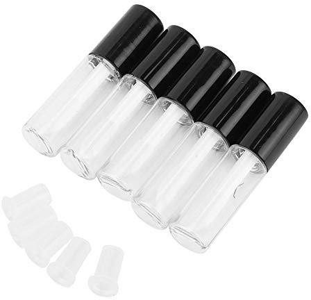 Dekaim Mini Lipgloss Tuben,50 Stück 1,2 Ml Kosmetikbehälter, DIY Lipgloss Behälter, Leere Flaschen, Wimpernwachstums Flüssigkeitstube für DIY Makeup