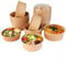 bol salade à emporter 50 bols carton kraft 1300 ml diamètre 18 cm hauteur 7 cm x 50 pièces + 50 couvercles vente à emporter restauration poke bowl saladier